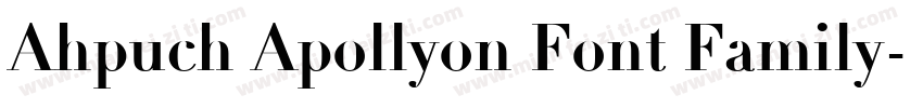 Ahpuch Apollyon Font Family字体转换